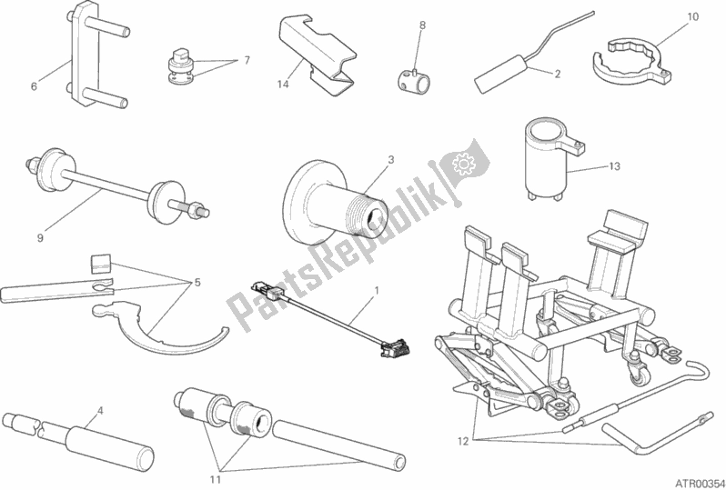Tutte le parti per il 01b - Strumenti Di Servizio Per Officina del Ducati Multistrada 1260 S Pikes Peak 2020